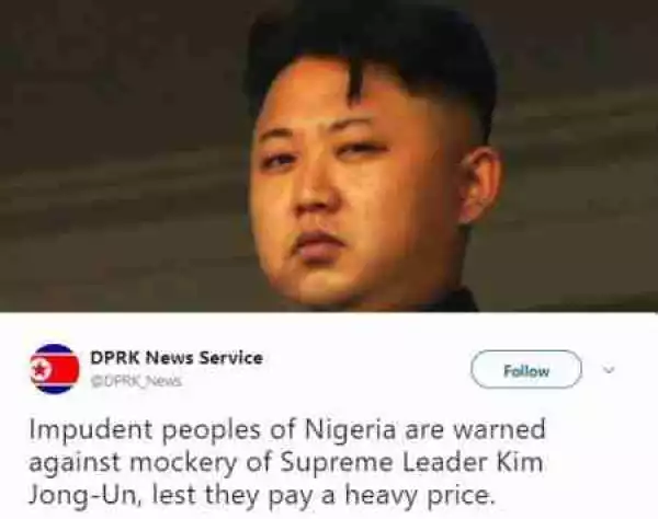 North Korean News Service Warned Nigerians To Stop Mocking Kim Jong-Un Or Else. Nigerians Reply Hilariously